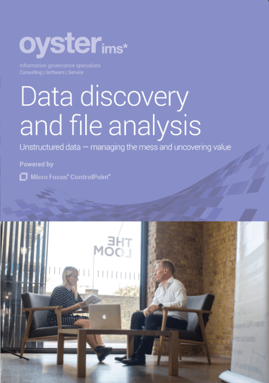 Data Discovery and file analysis brochure - Oyster IMS - Micro Focus ControlPoint (IMG)