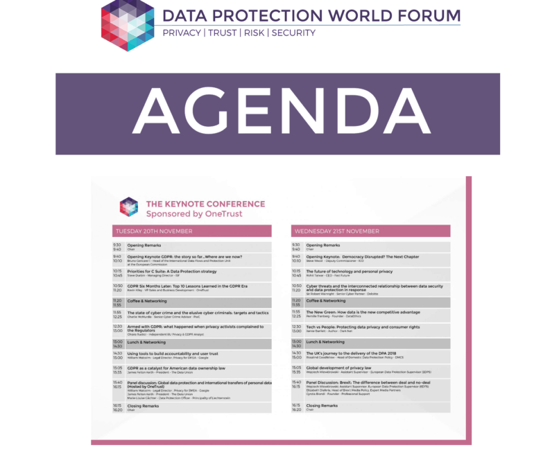 View - Data Protection World Forum – Agenda